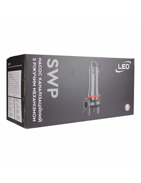 Фекальный насос Leo 3.0 50SWP12-22-3L/QG (7739643) 3 кВт, 380В, напор 25,5 м, с режущим механизмом
