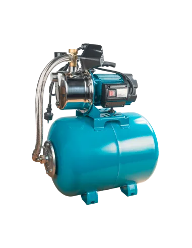 Насосная станция Leo 775313/50 1,0 кВт, напор 44 м, корпус нерж, бак 50 литров