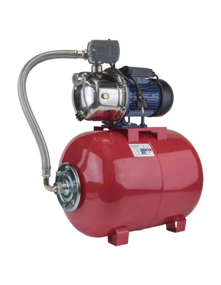 Насосная станция Wetron 775054/50 1,1 кВт, напор 48 м, корпус нерж, бак 50 литров