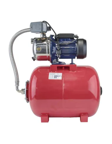 Насосная станция Wetron 775054/50 1,1 кВт, напор 48 м, корпус нерж, бак 50 литров