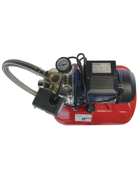 Насосная станция Wetron 775054/50 1,1 кВт, напор 48 м, корпус нерж, бак 50 литров