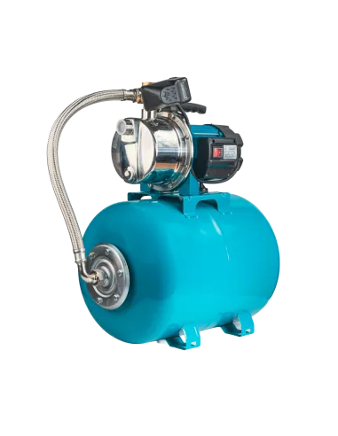 Насосная станция Leo 775314/50 1,2 кВт, напор 48 м, корпус нерж, бак 50 литров