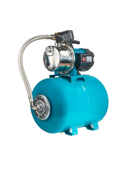 Насосная станция Leo 775314/50 1,2 кВт, напор 48 м, корпус нерж, бак 50 литров