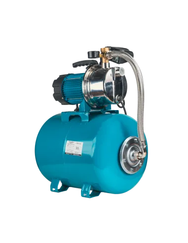 Насосна станція Leo 775314/50 1,2 кВт, напір 48 м, корпус нерж, бак 50 літрів