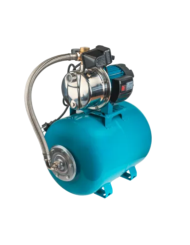 Насосная станция Leo 775314/50 1,2 кВт, напор 48 м, корпус нерж, бак 50 литров