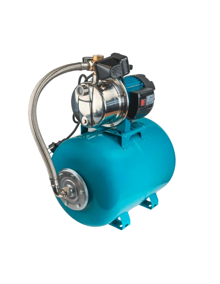 Насосная станция Leo 775314/50 1,2 кВт, напор 48 м, корпус нерж, бак 50 литров