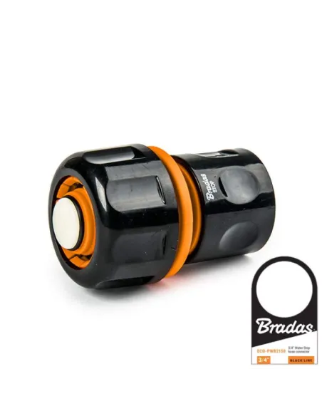Коннектор для шланга Bradas Power Jet Black Line Stop ECO-PWB2166 1 дюйм