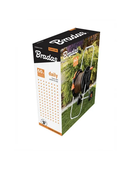 Катушка для шланга Bradas Daily AG260 60 метров, с диаметром 1/2 дюйма, передвижная