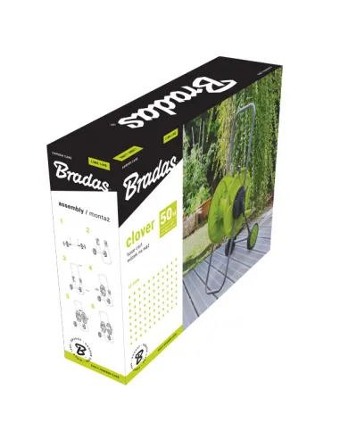 Котушка для шлангу Bradas Clover Lime Line LE-9104 50 метрів, з діаметром 1/2 дюйма, пересувна