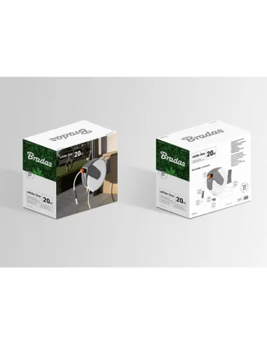 Катушка автоматическая для шланга Bradas White Line WL-W6B35, шланг 1/2 дюйма 35 метров, соединительная арматура