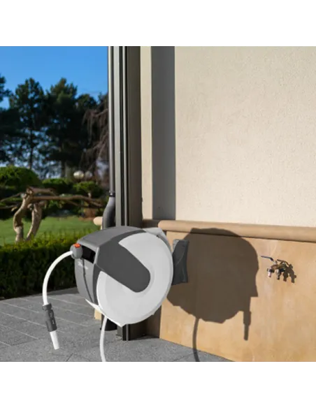 Котушка автоматична для шлангу Bradas White Line WL-W6B35, шланг 1/2 дюйма 35 метрів, сполучна арматура