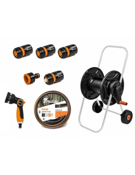 Комплект для полива Bradas Black Line ECO-AG26020SET1, катушка, шланг 1/2 20 метров и арматура