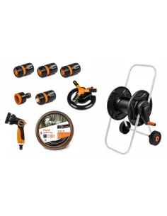 Комплект для полива Bradas Black Line ECO-AG26020SET2, катушка, шланг 1/2 20 метров и арматура