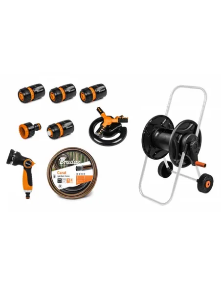 Комплект для полива Bradas Black Line ECO-AG26020SET2, катушка, шланг 1/2 20 метров и арматура