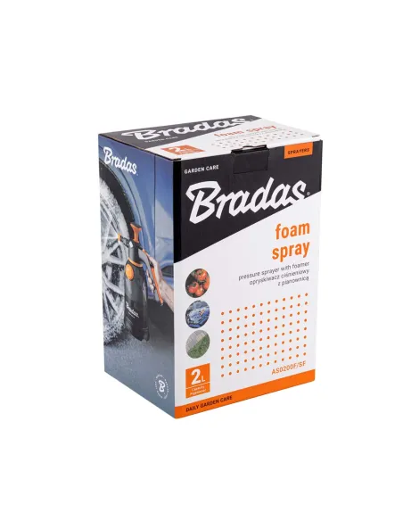 Садовый опрыскиватель пневматический с пенообразователем Bradas Aqua Foam Spray AS0200F/SF на 2 литра с боковым вливом