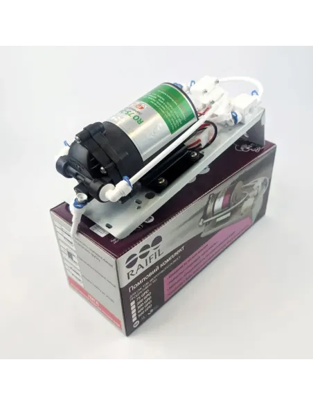 Насос для повышения давления Raifil RO-500-220 (75G) на кронштейне, датчик давления