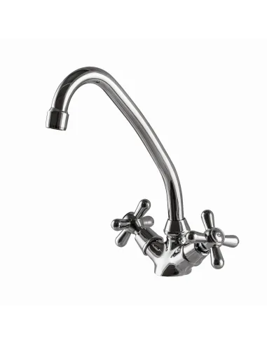 Смеситель для кухни Globus Lux GB-SHARM-0104-00-WH, двухвентильный, без шлангов