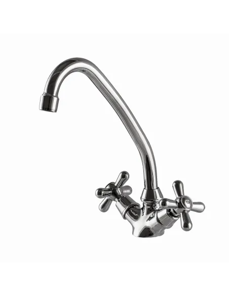 Смеситель для кухни Globus Lux GB-SHARM-0104-00-WH, двухвентильный, без шлангов