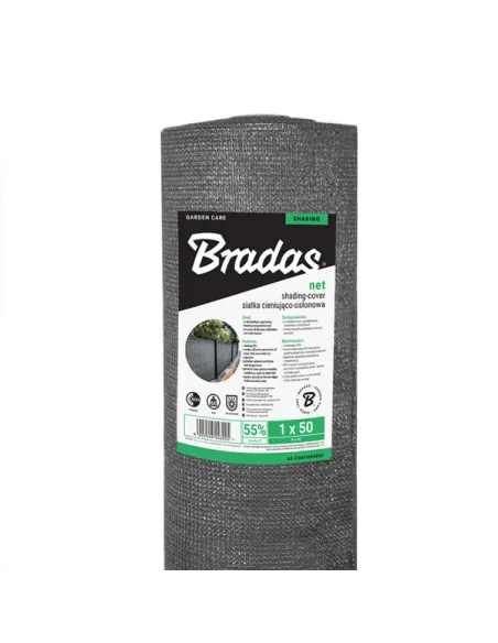 Затеняющая сетка для теплицы Bradas AS-CO6012010GY 1.2х10 метров, тень 55%, серая