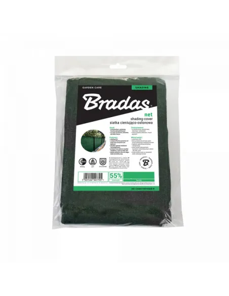 Затеняющая сетка для теплицы Bradas AS-CO6020010GR/P 2х10 метров, тень 55%, зеленая