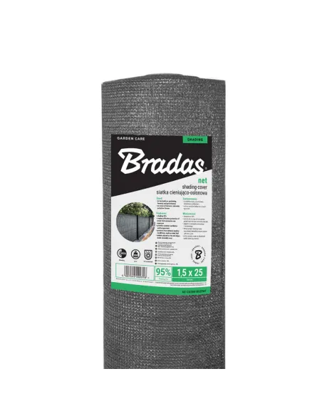 Затіняюча сітка для теплиці Bradas AS-CO13520025GY 2х25 метрів, тінь 90%, сіра