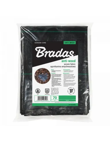 Агроткань Bradas AT7006010 70 г/м2 УФ черная, 0.6х10 метров
