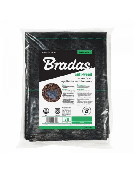 Агроткань Bradas AT7006010 70 г/м2 УФ черная, 0.6х10 метров