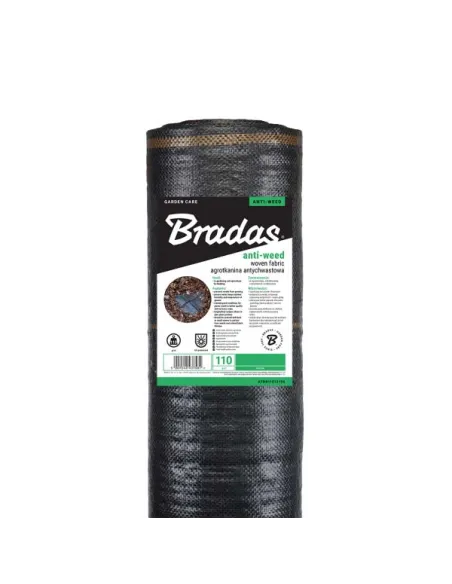 Агроткань Bradas ATBK11004100 110 г/м2 UV черная, 0.4х100 метров