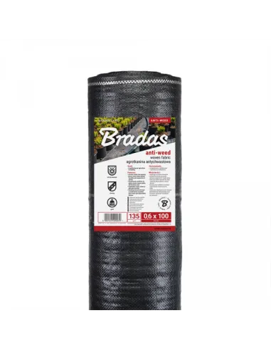 Агроткань Bradas ATBK13516050 135 г/м2 BLACK 1.6х50 метров