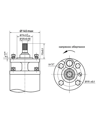 Відцентровий глибинний насос Dongyin 6SP17-13 (7777043) 7.5 кВт, 380В, напір 143 м, 145 мм, пульт