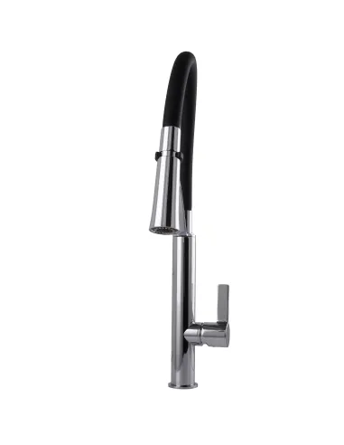 Смеситель для кухни с гибким изливом Topaz MODERNO TMD-8817-H23-BL черный гофроизлив