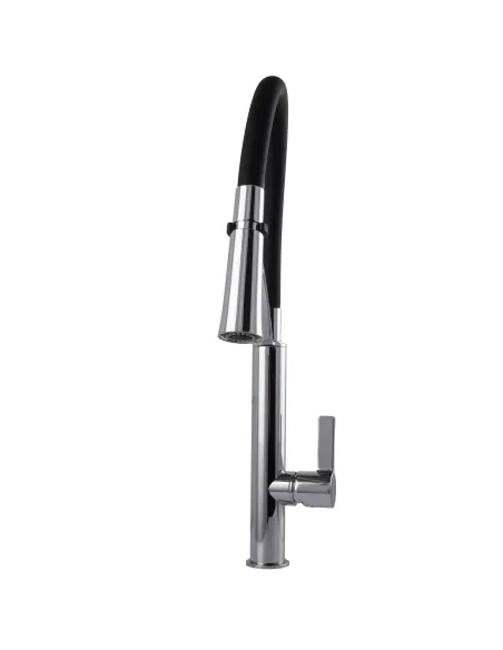 Смеситель для кухни с гибким изливом Topaz MODERNO TMD-8817-H23-BL черный гофроизлив