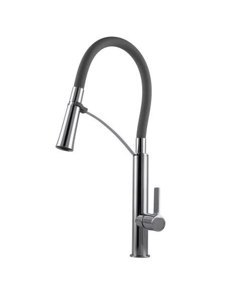 Смеситель для кухни с гибким изливом Topaz MODERNO TMD-8817-H23-GR серый гофроизлив