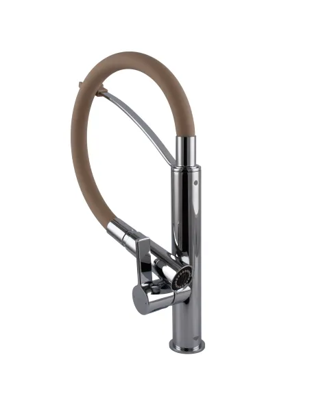 Смеситель для кухни с гибким изливом Topaz MODERNO TMD-8817-H23-BG коричневый гофроизлив