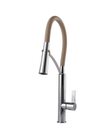 Смеситель для кухни с гибким изливом Topaz MODERNO TMD-8817-H23-BG коричневый гофроизлив
