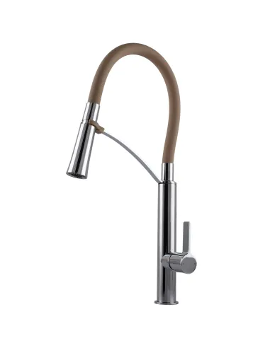 Смеситель для кухни с гибким изливом Topaz MODERNO TMD-8817-H23-BG коричневый гофроизлив