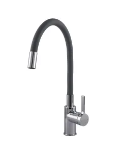 Смеситель для кухни с гибким изливом Topaz MODERNO TMD-8853-H78A-GR серый гофроизлив