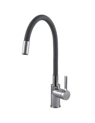 Смеситель для кухни с гибким изливом Topaz MODERNO TMD-8853-H78A-GR серый гофроизлив