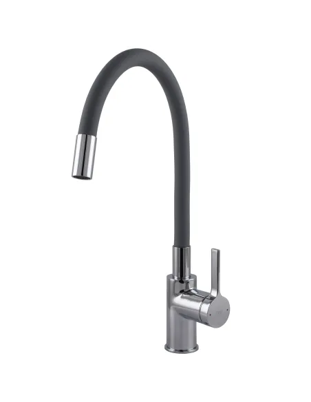 Смеситель для кухни с гибким изливом Topaz MODERNO TMD-8853-H78A-GR серый гофроизлив