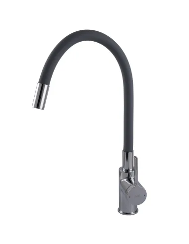 Смеситель для кухни с гибким изливом Topaz MODERNO TMD-8853-H78A-GR серый гофроизлив