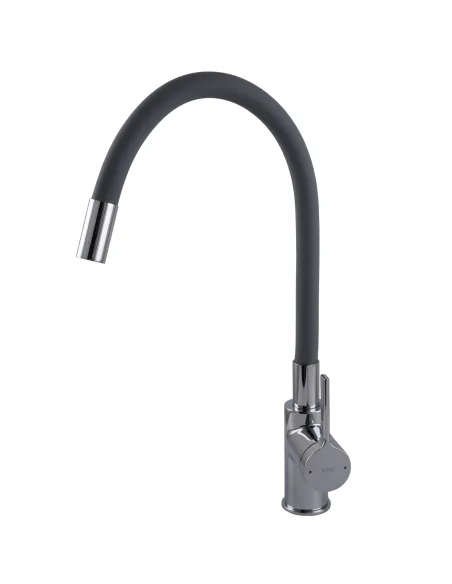 Смеситель для кухни с гибким изливом Topaz MODERNO TMD-8853-H78A-GR серый гофроизлив