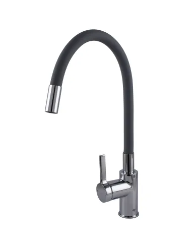 Смеситель для кухни с гибким изливом Topaz MODERNO TMD-8853-H78A-GR серый гофроизлив