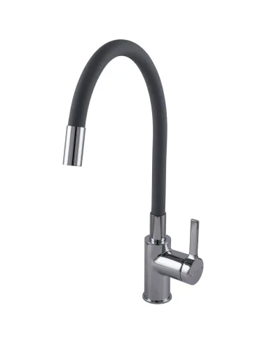 Смеситель для кухни с гибким изливом Topaz MODERNO TMD-8853-H78A-GR серый гофроизлив