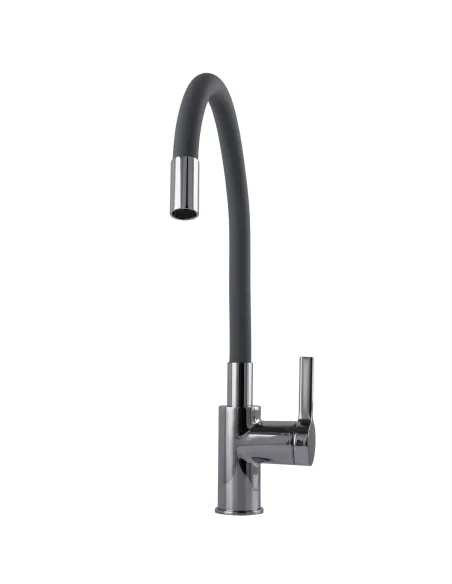 Смеситель для кухни с гибким изливом Topaz MODERNO TMD-8853-H78A-GR серый гофроизлив