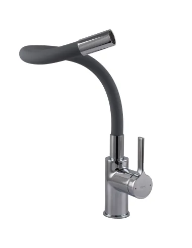 Смеситель для кухни с гибким изливом Topaz MODERNO TMD-8853-H78A-GR серый гофроизлив