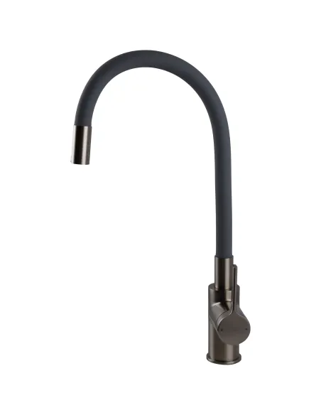 Смеситель для кухни с гибким изливом Topaz MODERNO TMD-8853-H78A-PVD-GR серый гофроизлив