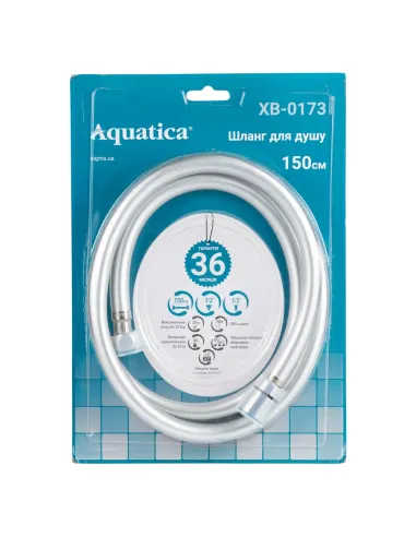 Шланг для душа Aquatica XB-0173 серебристый 150 см