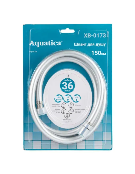 Шланг для душа Aquatica XB-0173 серебристый 150 см