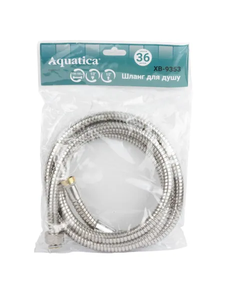 Шланг для душа Aquatica XB-9353 хром 150 - 180 см, растяжной