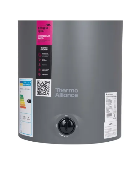 Бойлер универсальный Thermo Alliance 100 литров D100VH15Q3G Grey, мокрый ТЭН
